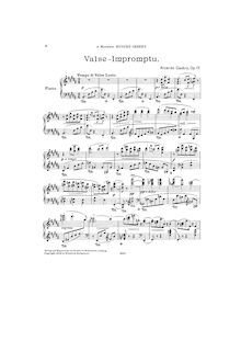 Partition complète, Valse-Impromptu, B major, Castro, Ricardo