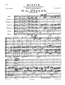 Partition complète, March, C major, Mozart, Wolfgang Amadeus