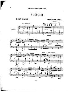 Partition complète, Suédoise, Op.126, Lack, Théodore