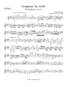 Partition violons I, Symphony No.33, A major, Rondeau, Michel par Michel Rondeau