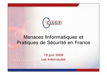 Menaces Informatiques et Pratiques de Sécurité en France