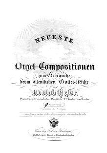 Partition complète, Zwei Fugen nebst Einleitung, Op.39, Hesse, Adolf Friedrich