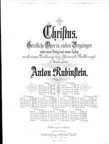 Partition Scene 5, Christus, Op.117, Rubinstein, Anton