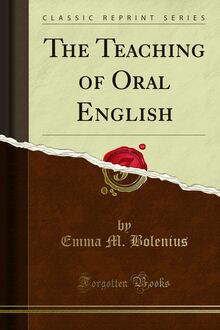 Teaching of Oral English