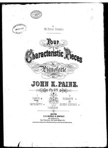 Partition , danse, 4 Characteristic Dances, Op.25, Paine, John Knowles