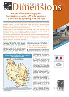 Petites villes de Bourgogne : localisation, emploi, offre de services, à chacune sa dynamique et son rôle