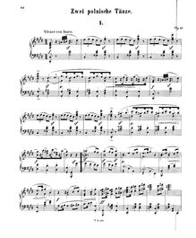 Partition complète, 2 Polish Dances, Op.29, Scharwenka, Xaver