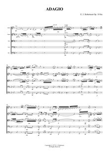 Partition complète, Adagio pour cordes, D major, Robertson, Ernest John