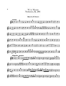 Partition cor 1, 2 (Orchestras I, II, III, IV) (en D), Notturno