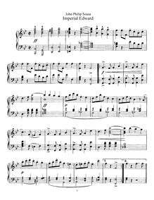 Partition de piano, Imperial Edward, Sousa, John Philip