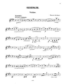 Partition de violon, Serenade pour Piano Trio, E Major