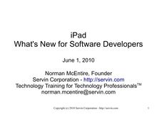 iPad What s New for Software Developers