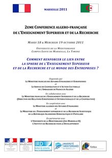 2EME CONFERENCE ALGERO-FRANÇAISE DE L ...