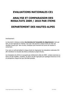 Groupe départemental évaluations Hautes Alpes Page