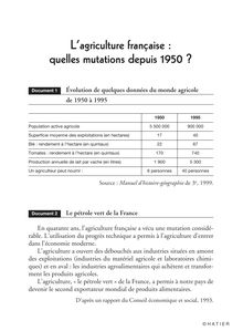 L agriculture française : quelles mutations depuis 1950 ?