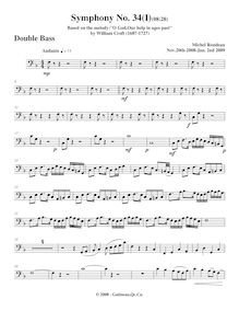 Partition Basses, Symphony No.34, F major, Rondeau, Michel