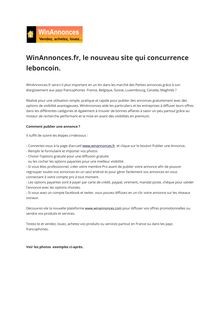 WinAnnonces.fr, le nouveau concurrent pour leboncoin