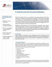 IT Audit Services for Finance Brochure