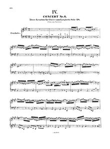 Partition Alternative Solo , partie, clavecin Concerto No.4, A major