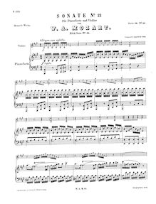 Partition de piano, violon Sonata, A major, Raupach, Hermann Friedrich