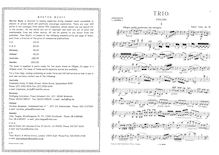 Partition complète et parties, Piano Trio No.2, B♭ major