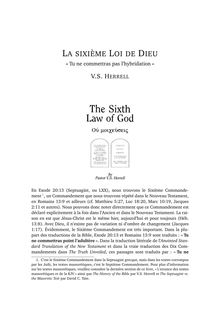 La sixième Loi de Dieu