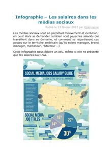 Infographie – Les salaires dans les médias sociaux