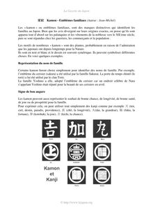 La Gazette du Japon © http://www.lejapon.org 家紋 Kamon - Emblèmes ...