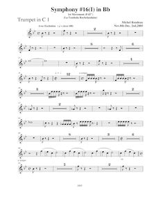 Partition trompette 1 (C), Symphony No.16, Rondeau, Michel