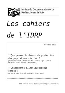 Les cahiers de l IDRP