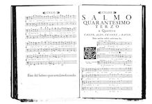 Partition Psalm 43, Estro poetico-armonico, Parafrasi sopra li primi (e secondi) venticinque salmi par Benedetto Marcello