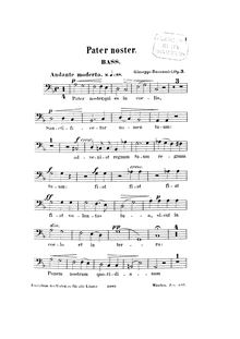 Partition Basso , partie, 2 sacré chœurs, Buonamici, Giuseppe