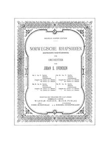 Partition complète, norvégien Rhapsody No.3, Op.21, Svendsen, Johan