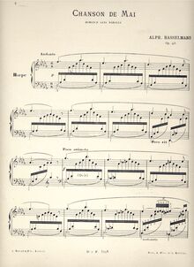 Partition complète, Chanson de Mai, Op.40, Romance sans paroles