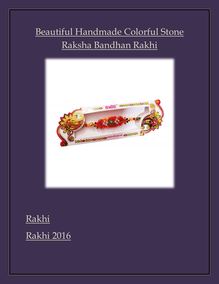 Beautiful Handmade Colorful Stone Raksha Bandhan Rakhi