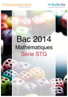 Corrigé bac 2014 - Série STMG - Maths 