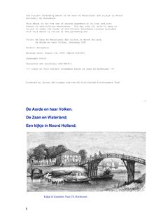 De Zaan en Waterland: Een kijkje in Noord Holland - De Aarde en haar Volken, 1887