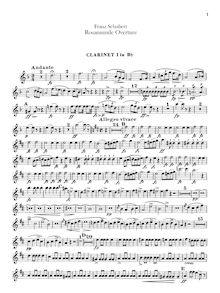Partition clarinette 1 (B♭), 1 (C), 2 (B♭), 2 (C), Rosamunde, Fürstin von Zypern