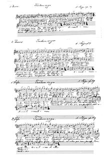 Partition chœur parties, Tantum ergo No.3, E♭ major, Högn, August