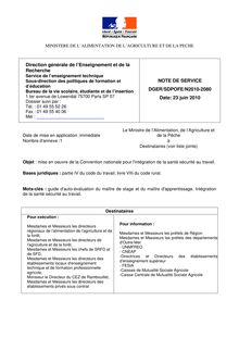 Note de service DGER/SDPOFE/N2010-2080 du - Direction générale de ...
