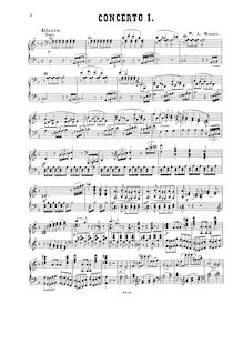 Partition complète, Concerto I par Wolfgang Amadeus Mozart