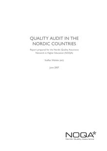 QUALITY AUDIT IN THE NORDIC COUNTRIES 
