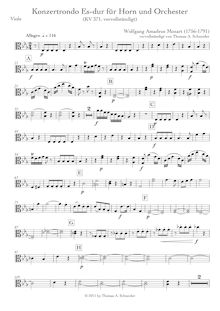Partition altos, Rondo, Horn Concerto ; Konzertsatz, E♭ major
