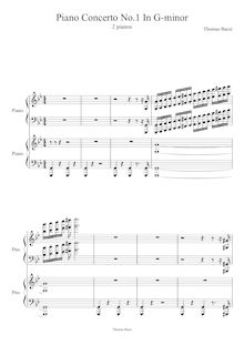 Partition 1st mouvement, Piano concerto en G-minor, G-minor, Bacsi, Thomas