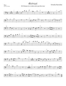 Partition viole de basse, Madrigali a 5 voci, Libro 1, Bartolini, Orindio par Orindio Bartolini