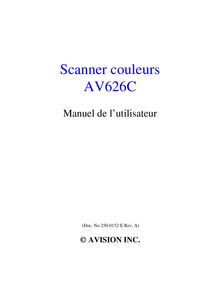 Notice Scanner Avision  AV626C