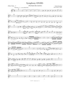 Partition Alto saxophone 1, Symphony No.29, B♭ major, Rondeau, Michel par Michel Rondeau