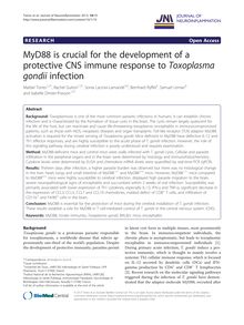 MyD88 is crucial for the development of a protective CNS immune response to Toxoplasma gondii infection