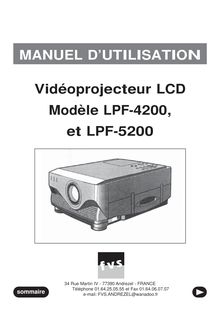 MANUEL D UTILISATION Vidéoprojecteur LCD Modèle LPF-4200, et LPF-5200