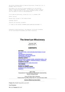 The American Missionary — Volume 42, No. 11, November, 1888
